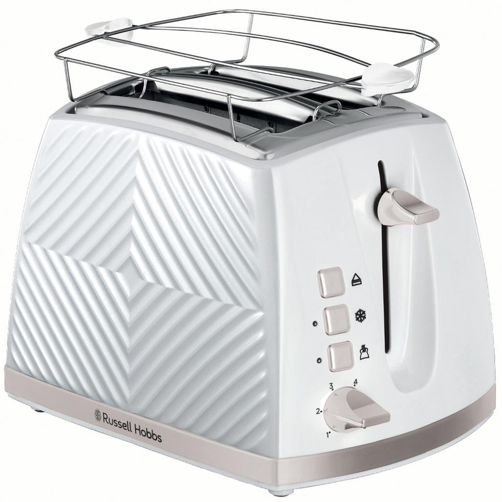 Russell Hobbs - Brödrost Vit Groove 2S Toast 26391-56 - A11042