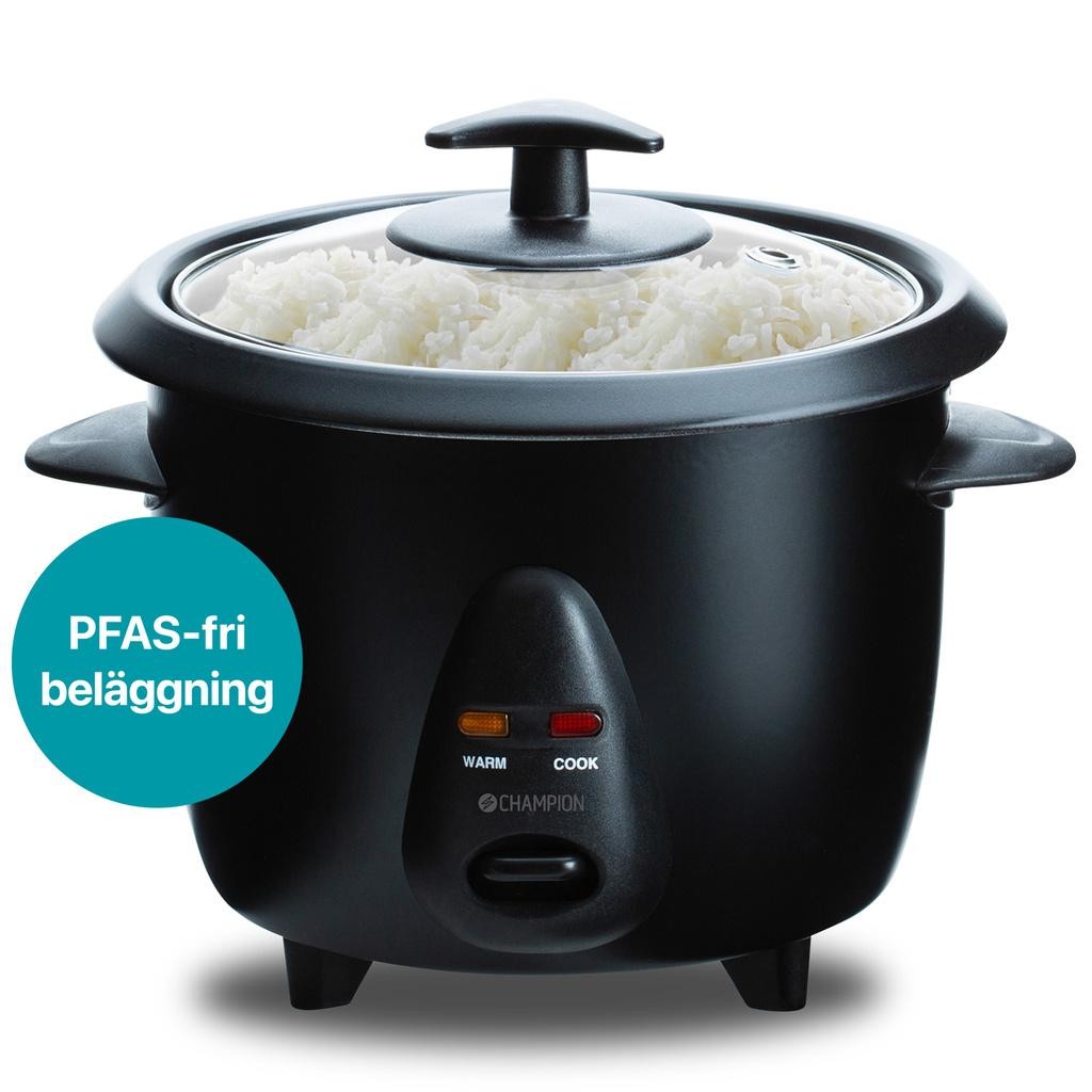 Champion - Riskokare Mini Ceramic 0,6L 300W RK400 Svart - A12339