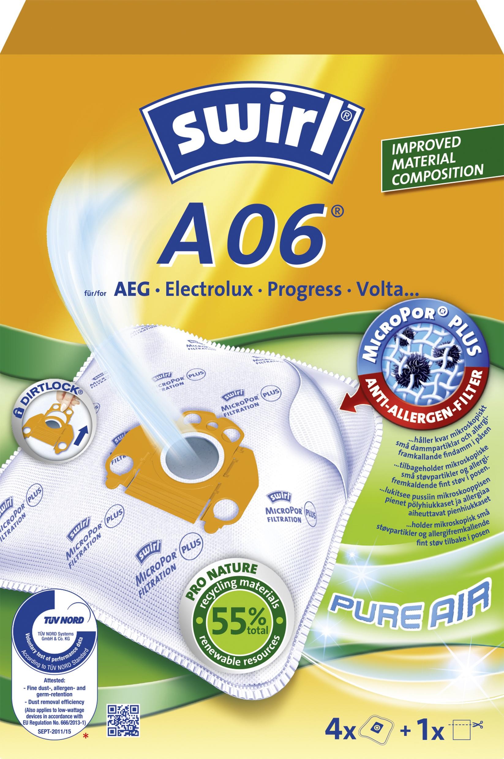 Swirl - Dammsugarpåsar A06 OBS 3X4ST 3ST DFP - 99744