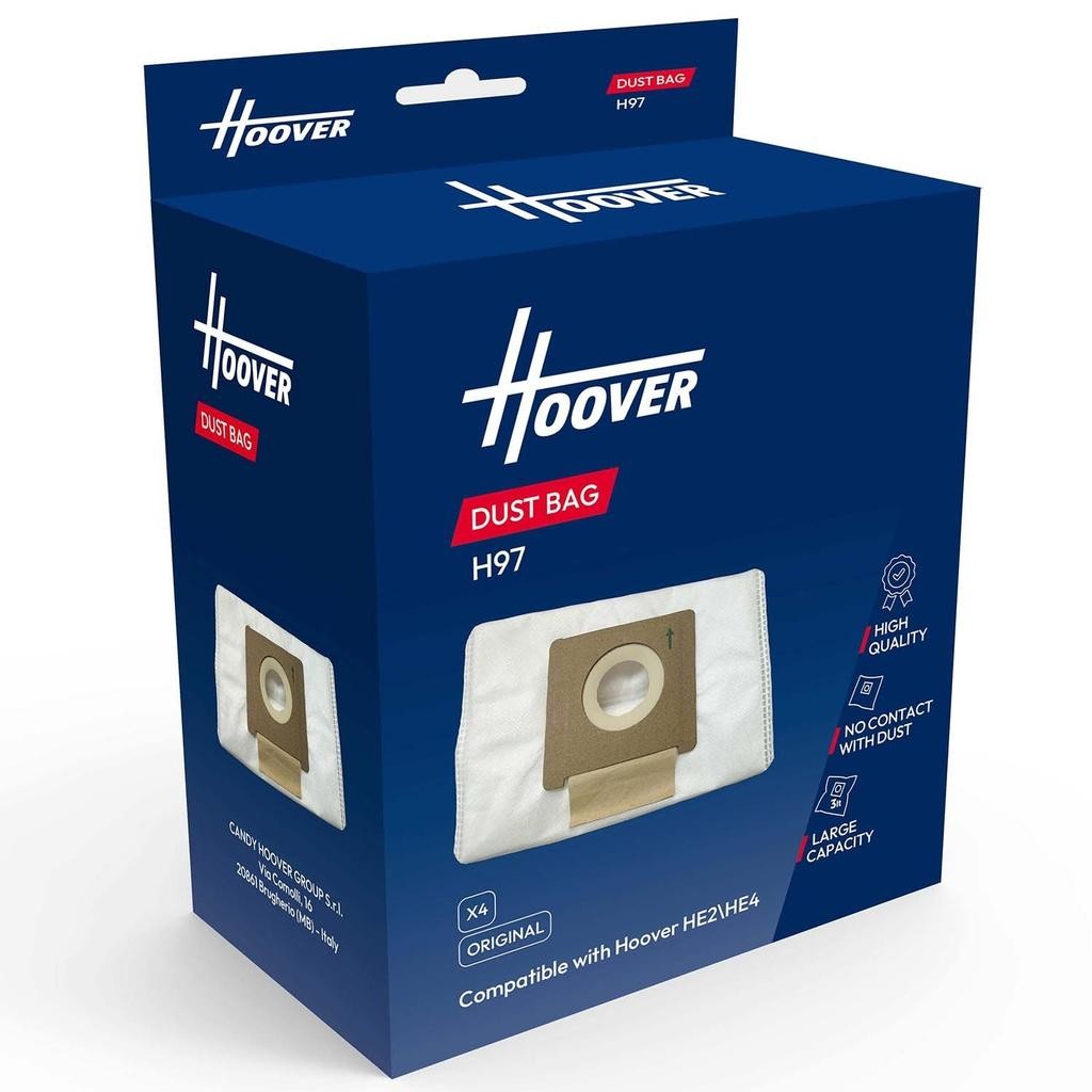 Hoover - Dammsugarpåsar H97 för HE2/HE4/HF3 Pro, 4-Pack - A15452