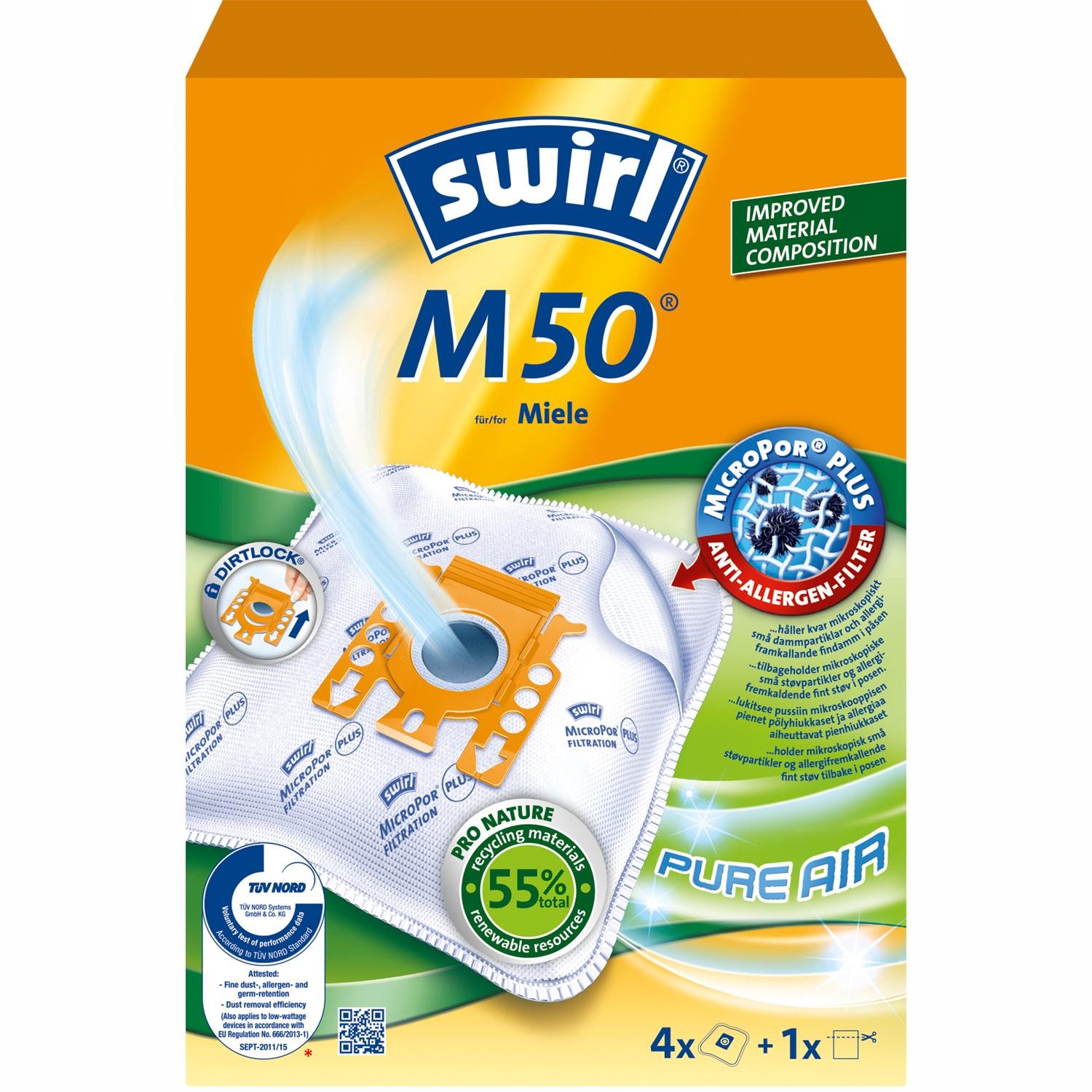 Swirl - Dammsugarpåsar M50 OBS 3X4ST 3ST DFP - 99757