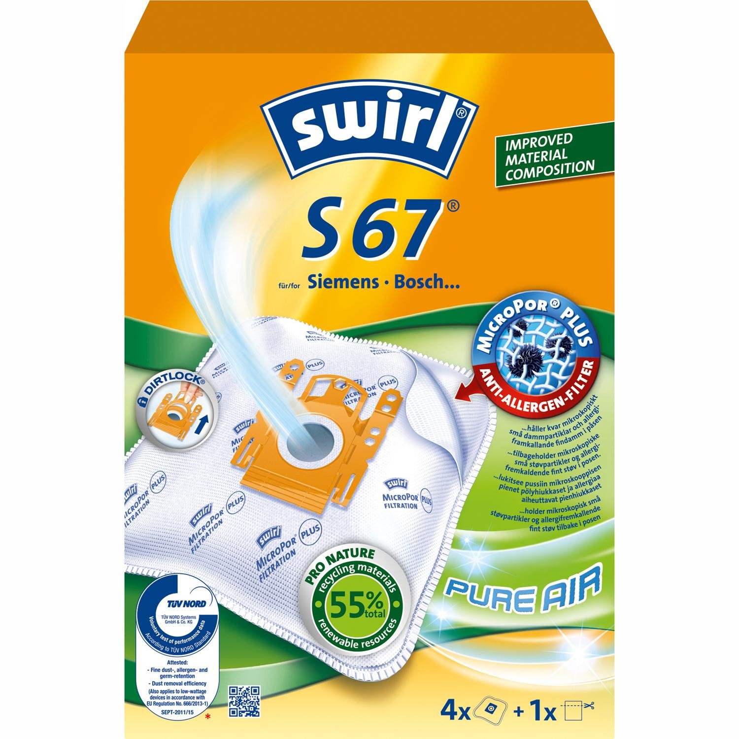 Swirl - Dammsugarpåsar S67 4ST (OBS 3ST DFP) - 99775