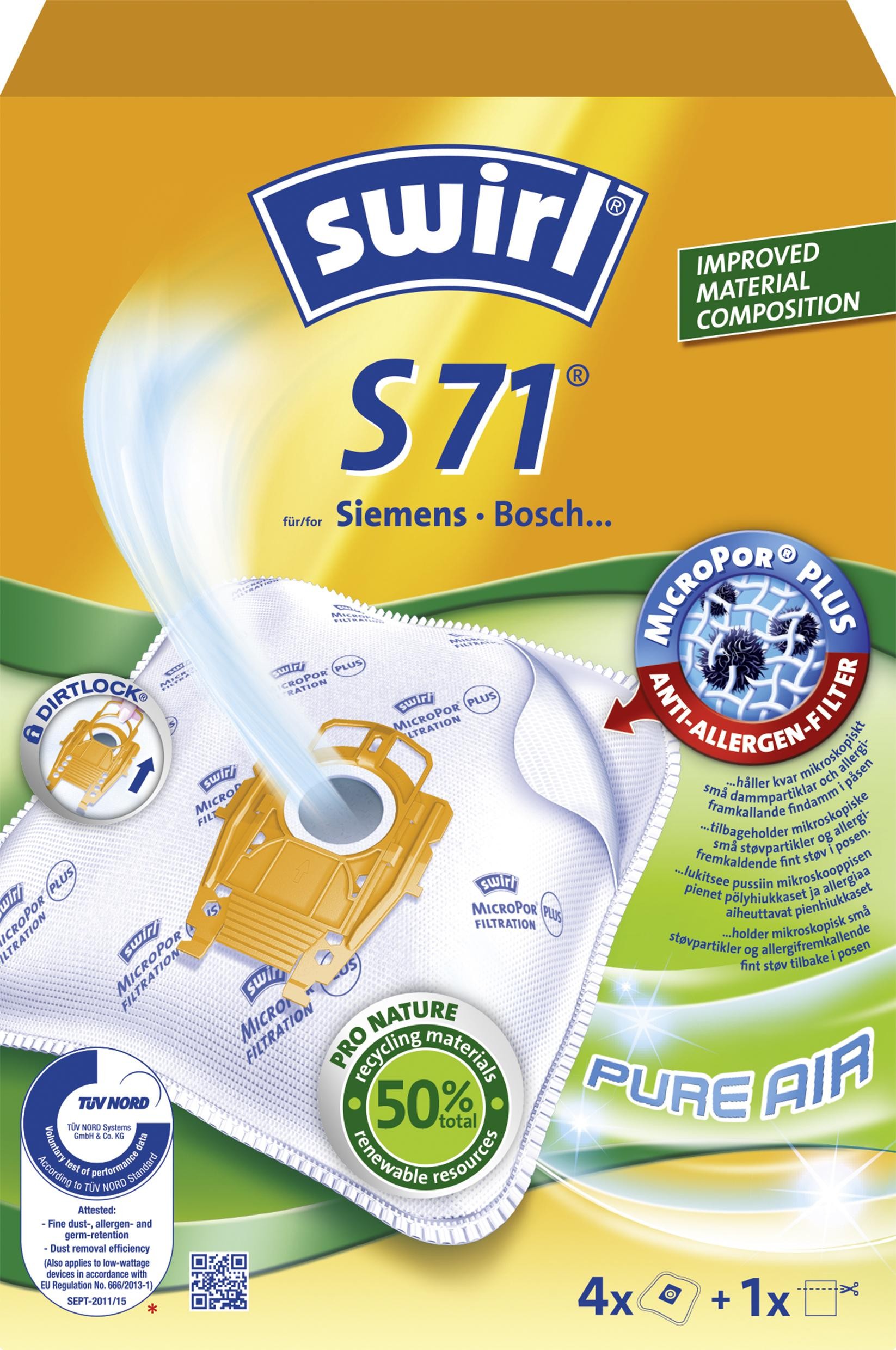 Swirl - Dammsugarpåsar S71 OBS 3X4ST 3ST DFP - 99779