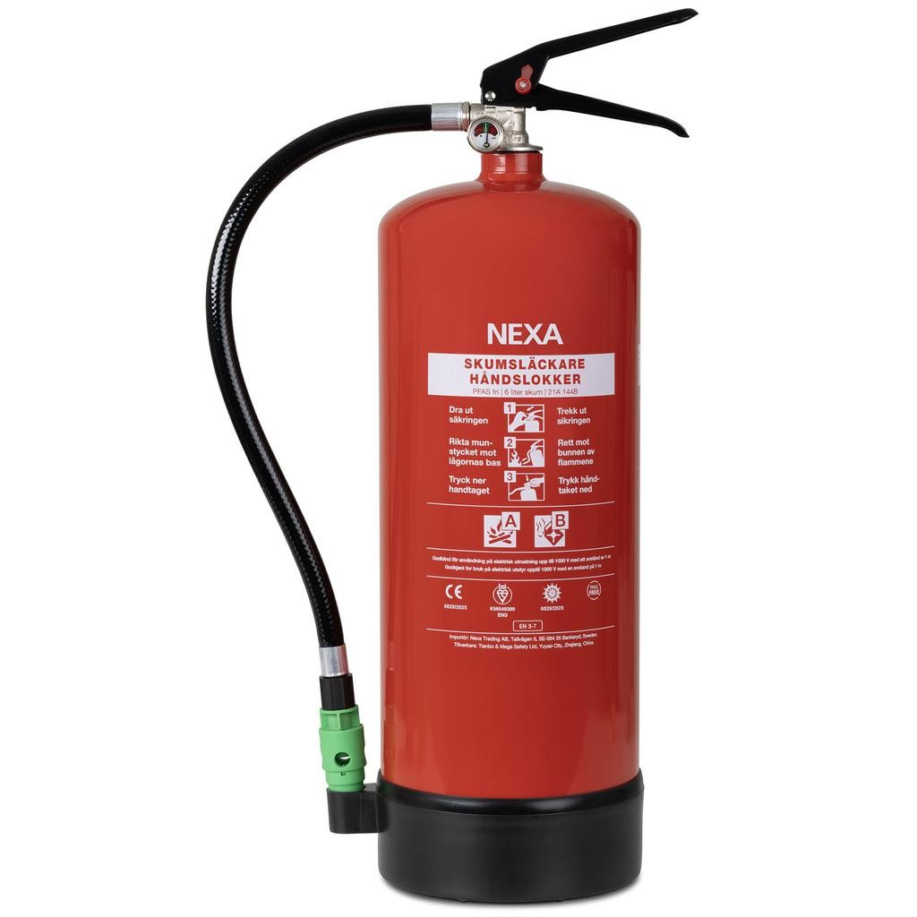 Nexa - Brandsläckare Skum Röd 6L 21A 144B - A15271