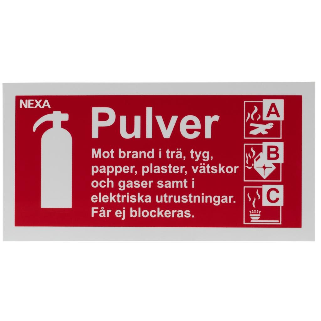 Nexa - BSP-1020 Skylt för pulversläckare - A10734