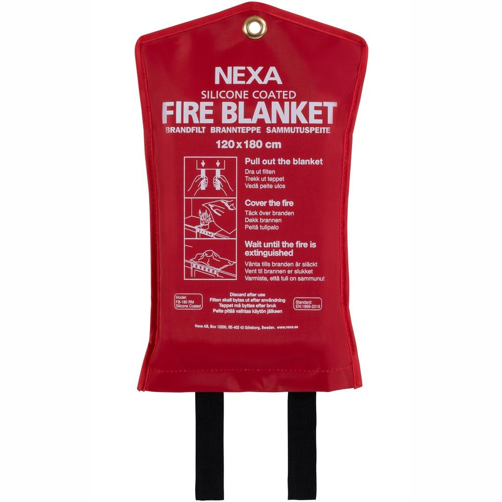 Nexa - FB-180 RM Brandfilt Silikon Röd 120x180 cm - 13612