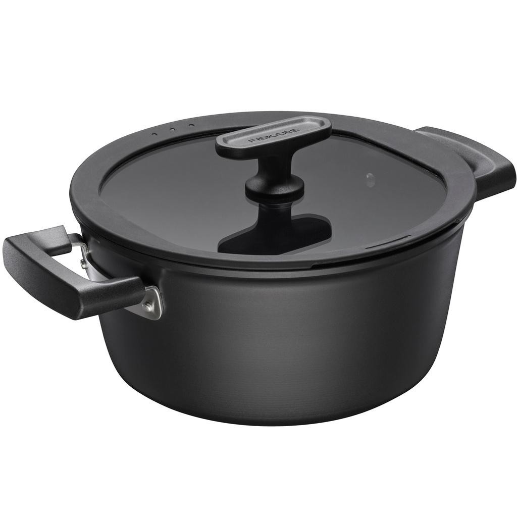 Fiskars - Gryta Hard Face 3,5 L med lock Keramisk 1075526 - A14505
