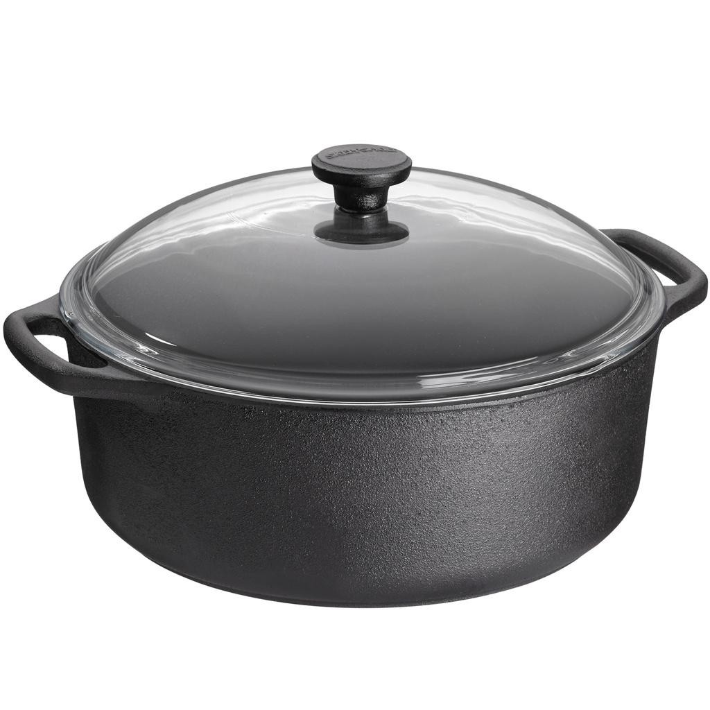 Skeppshult - Gryta rund 5,5 liter med glaslock - 0510