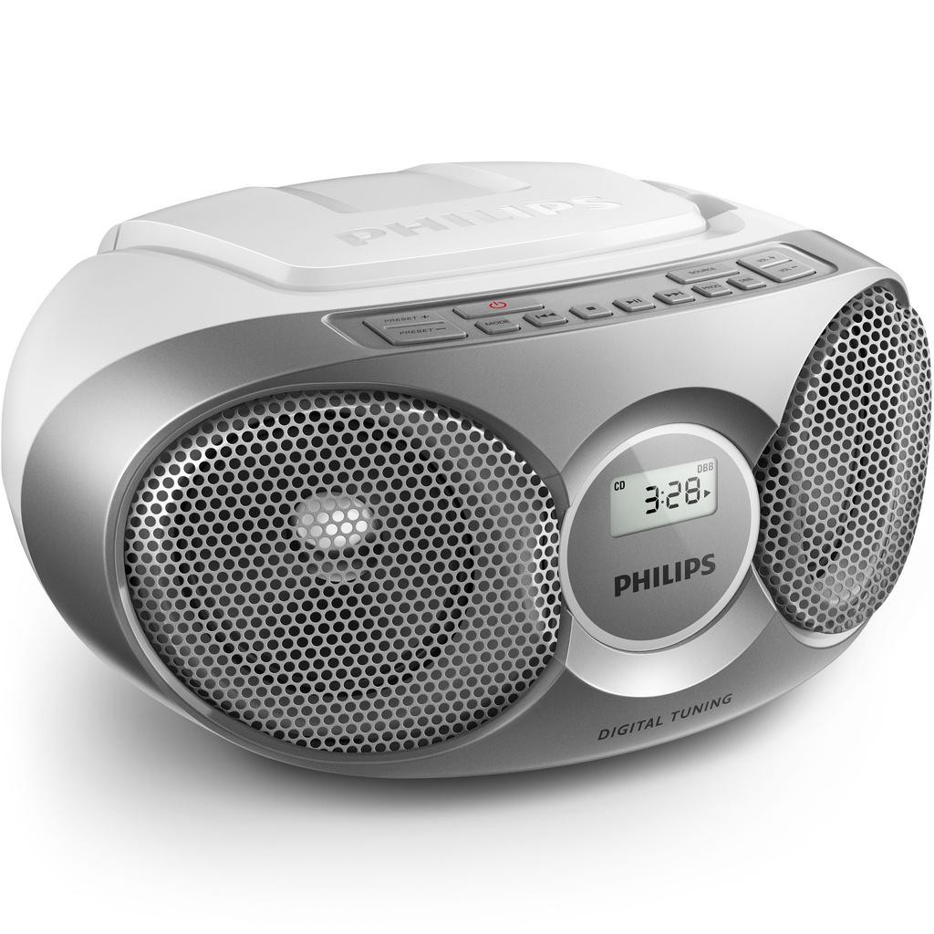 Philips - Boombox CD Radio AZ215S/12 Silver - AZ215S/12