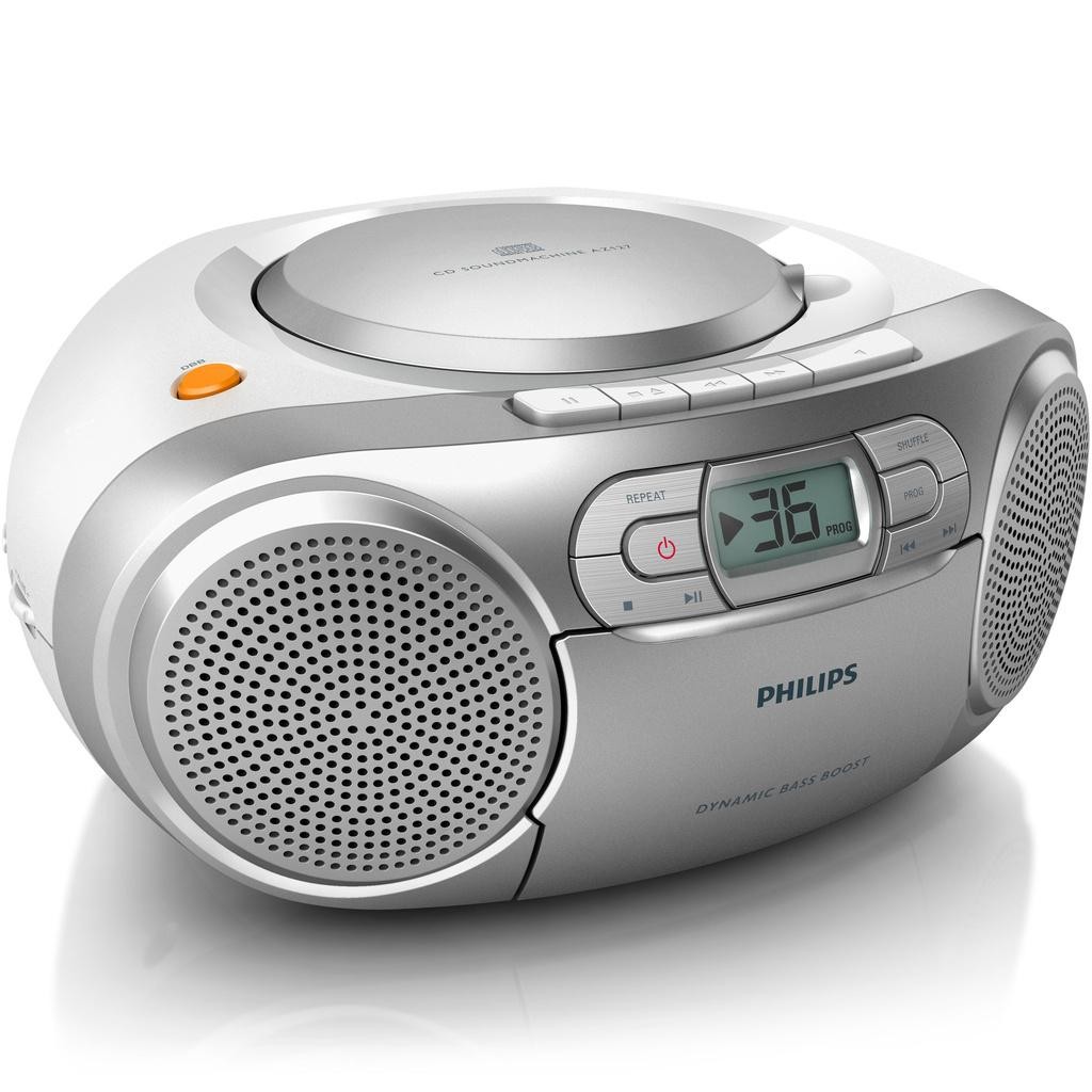 Philips - Boombox CD Radio Kassett AZ127/12 Silver-grå - AZ127/12