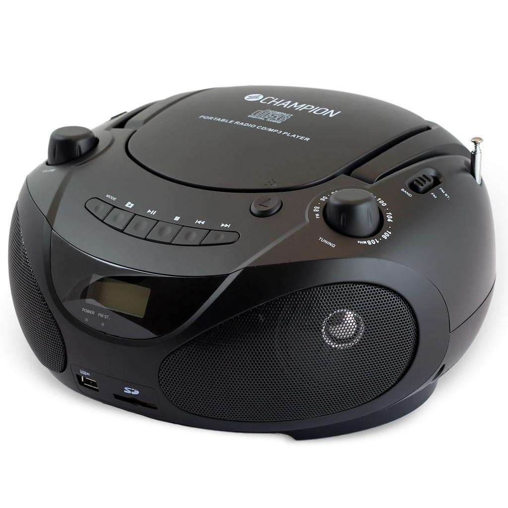 Champion - Boombox CD/Radio/MP3/USB Svart - ABB200B