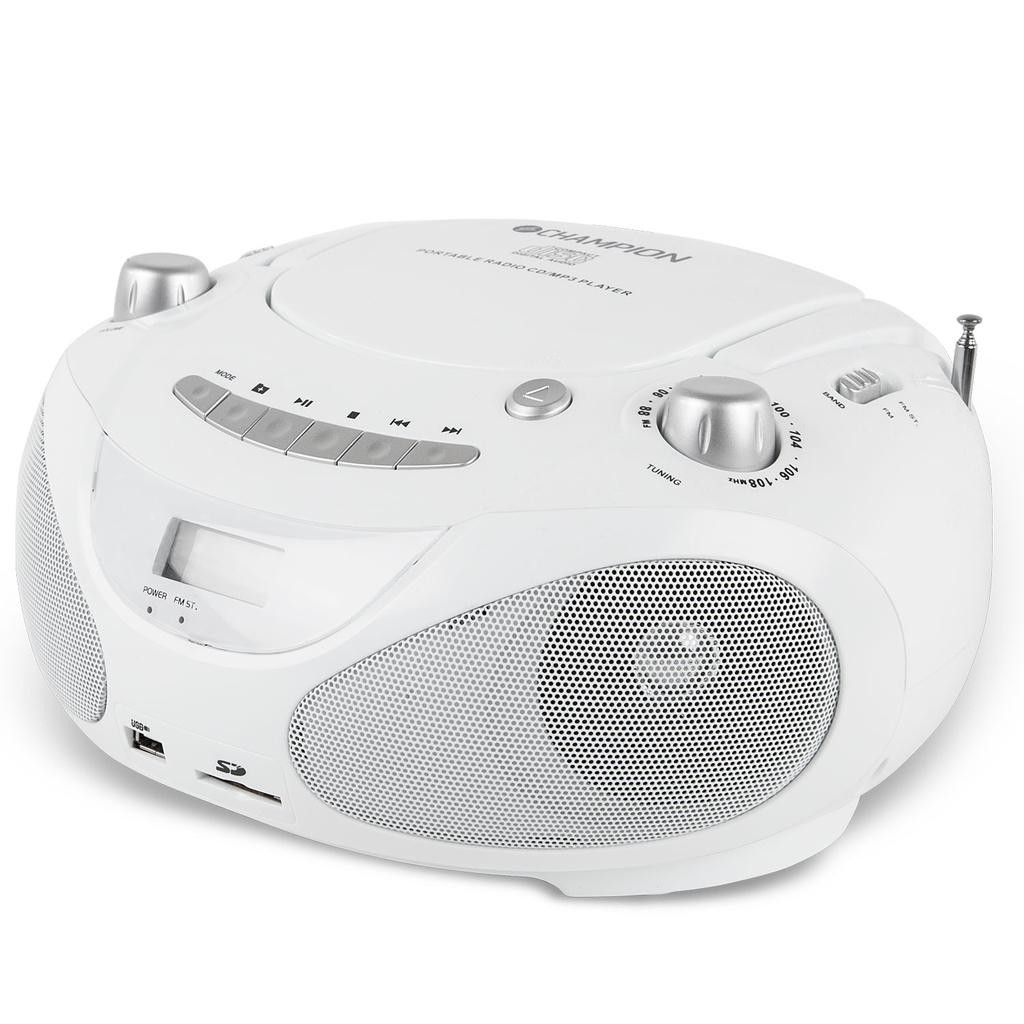 Champion - Boombox CD/Radio/MP3/USB Vit - ABB200W