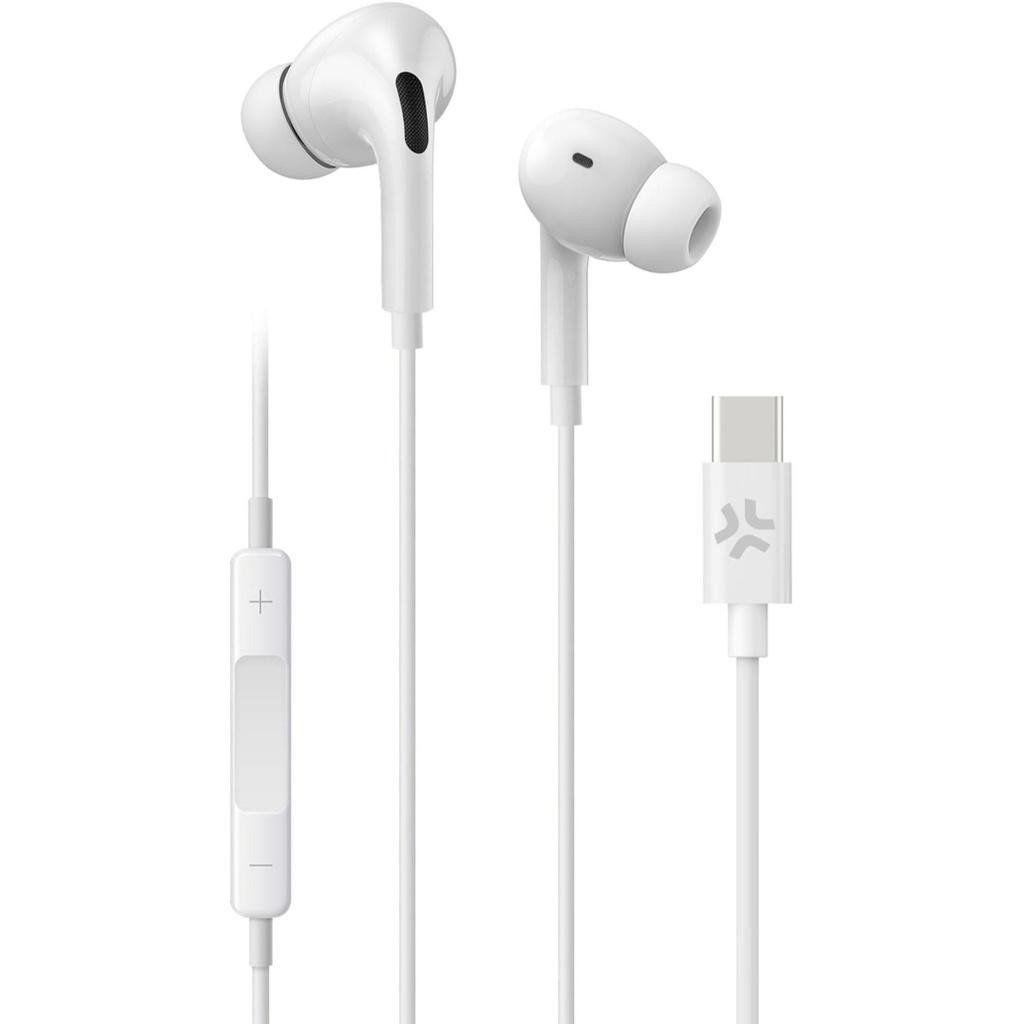 Celly - Hörlurar In-Ear Kabel USB-C UP1200 Vit - A12151
