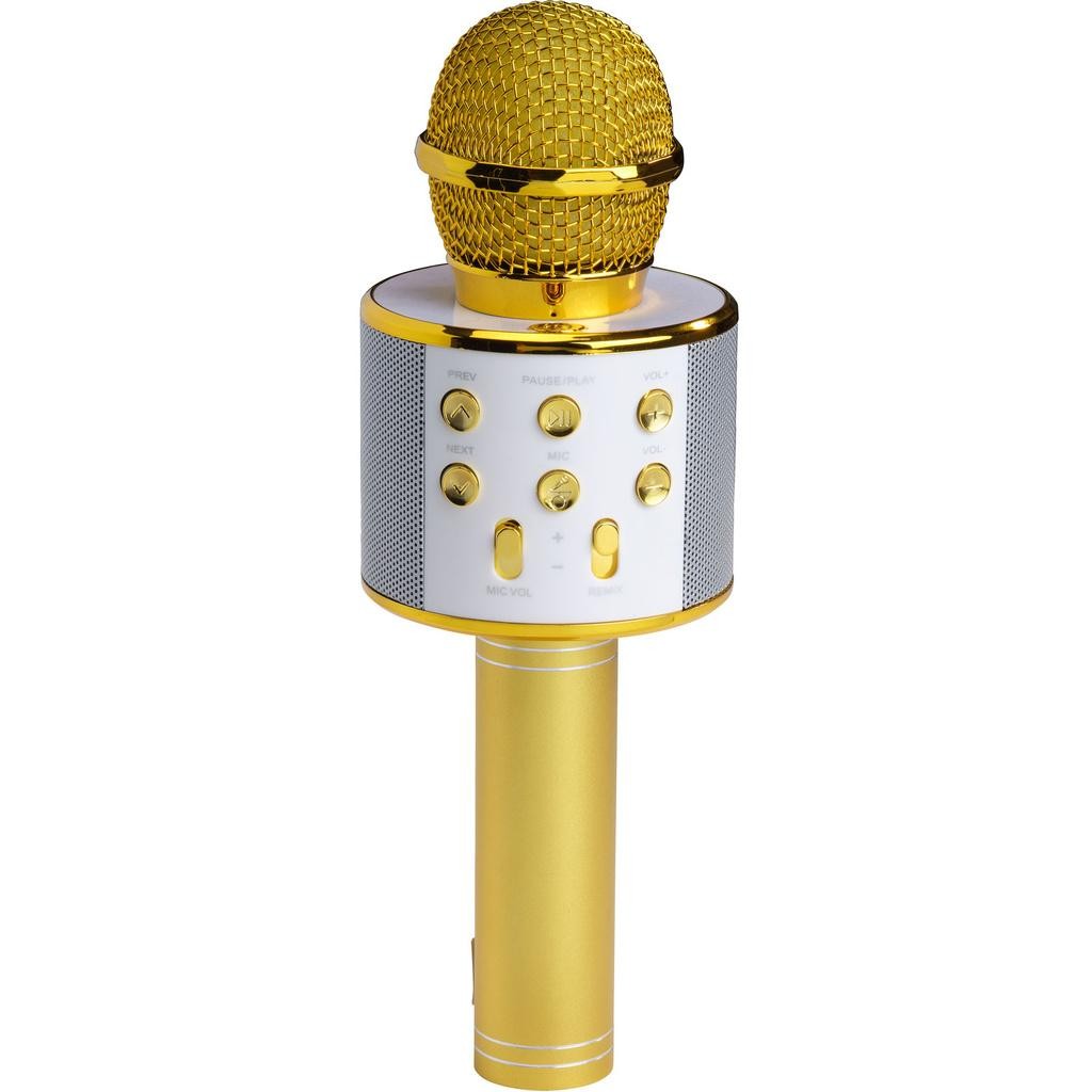 Denver - Karaoke-mikrofon Bluetooth Inbyggd högtalare KMS-20GO Guld - A14237