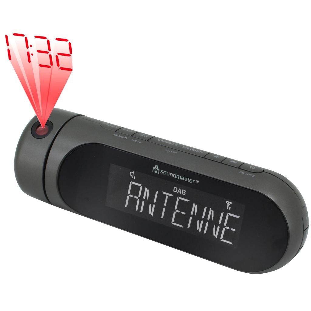 Soundmaster - Klockradio Projektion DAB+/FM-RDS UR6700AN Svart - UR6700AN