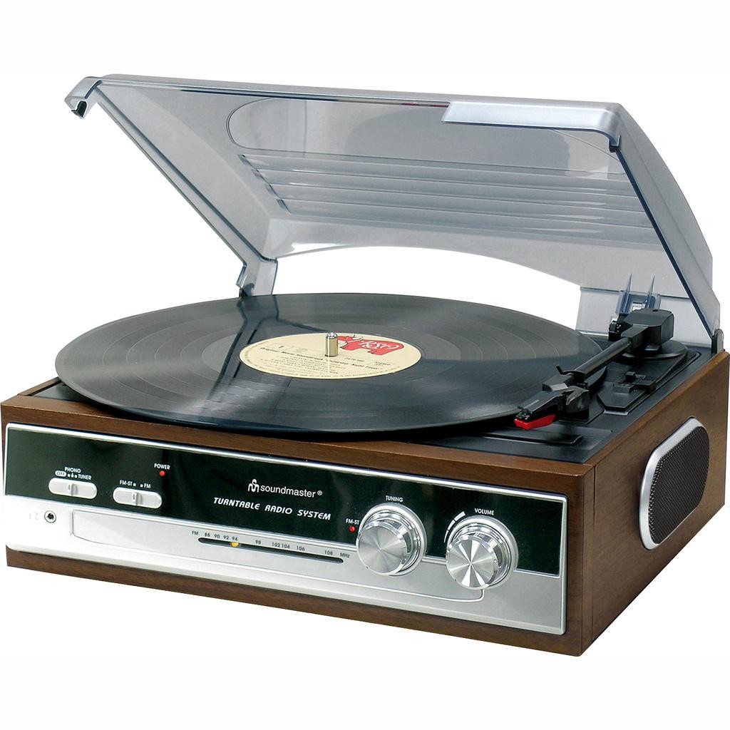 Soundmaster - Musik-anläggning Vinyl Radio Innbyggda högtalare PL186H - A13384