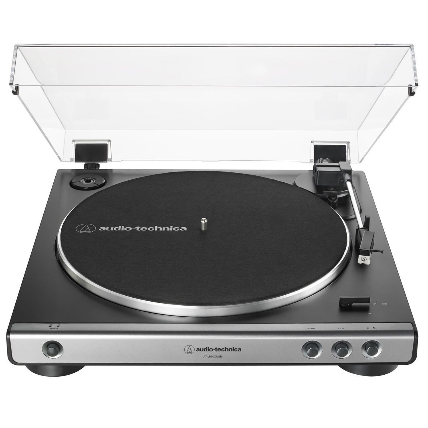 Audio-Technica - Skivspelare Hel-automatisk Grå - AT-LP60XUSBGM