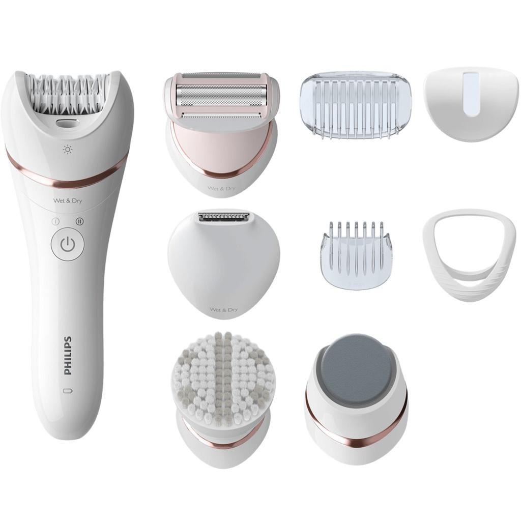 Philips - Epilator för våt- och torrepilering 9-tillbehör BRE740 - A13300