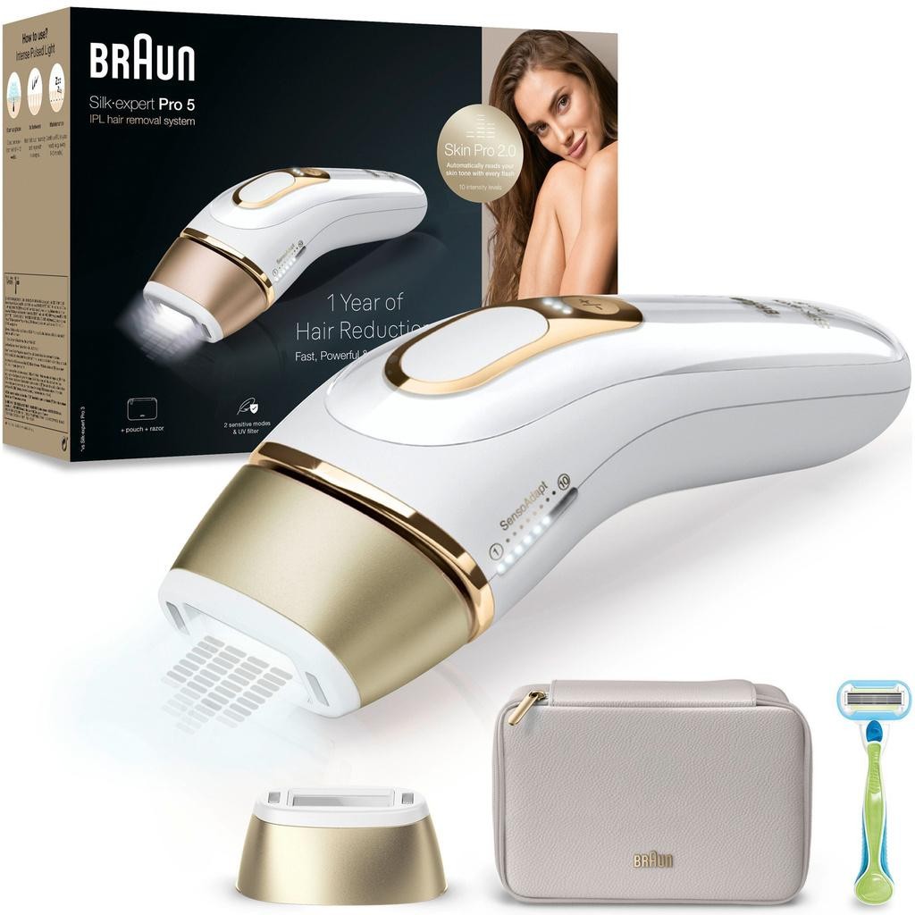Braun - IPL Silk-expert Pro 5 PL5052 White/Gold - A13359
