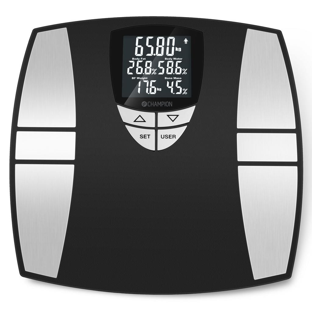 Champion - Personvåg Body Fat PV310 Svart/Silver - CHPV310