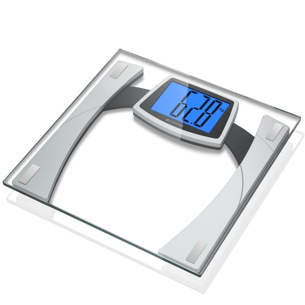 Champion - Personvåg XL Display Glas PV210 Silver/Svart - CHPV210
