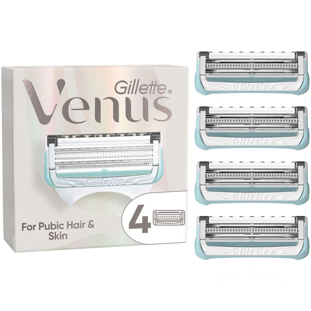 Gillette - Rakblad Venus Pubic Hair & Skin 4st rakblad - A13281