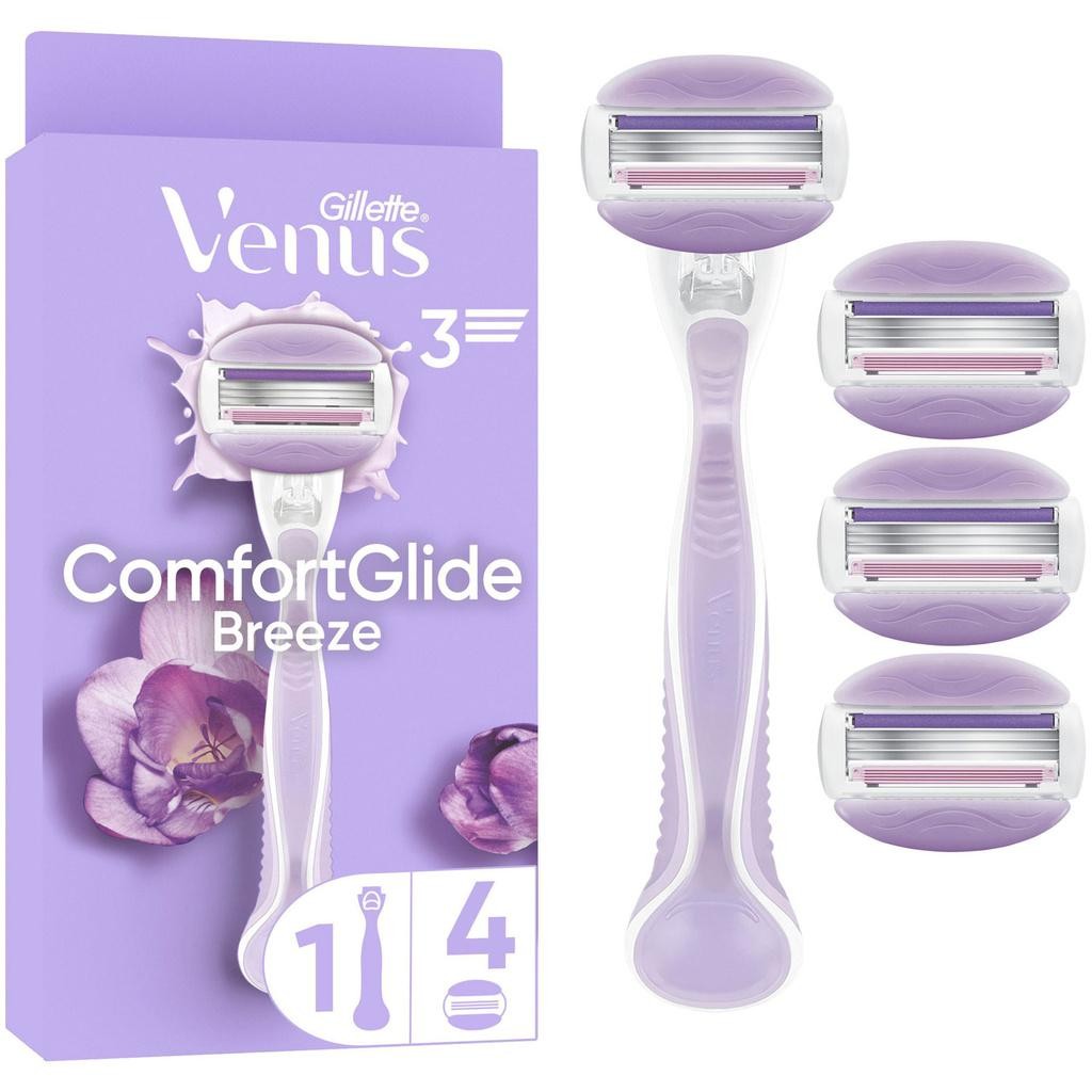 Gillette - Rakhyvel Comfortglide Breeze + 4st rakblad - A14592