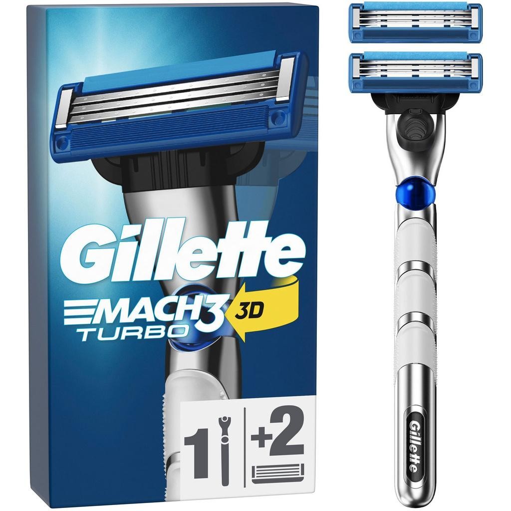 Gillette - Rakhyvel Mach3 Turbo 2st rakblad - A13261