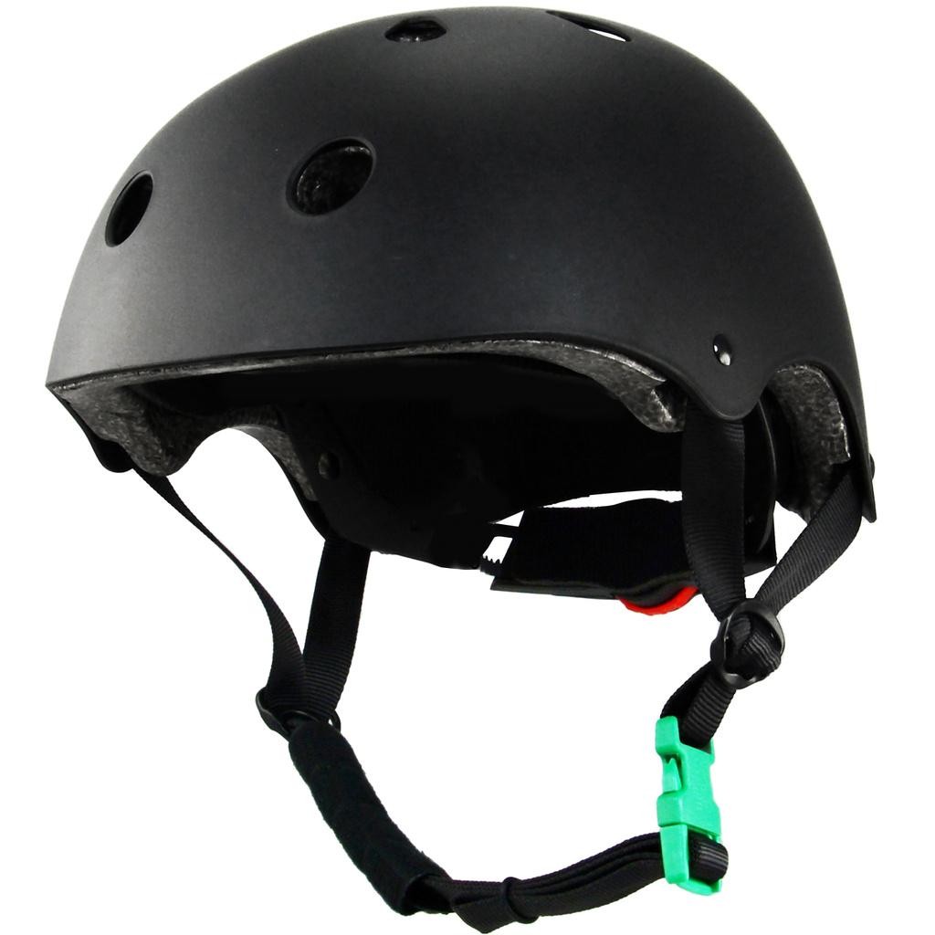 SportMe - Skatehjälm S 46-53cm Grönt Spänne Svart - 4517