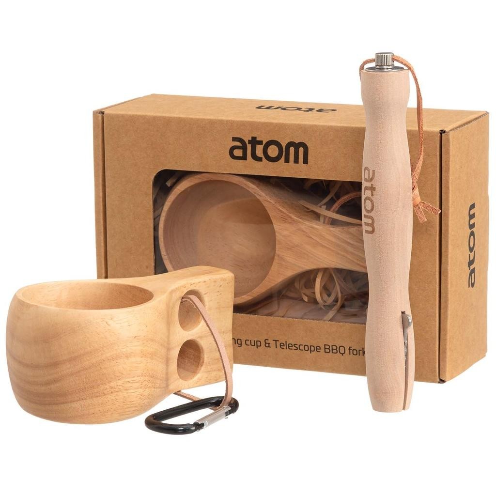 Atom - Träkåsa och Grillpinne Presentförpackning - A16267