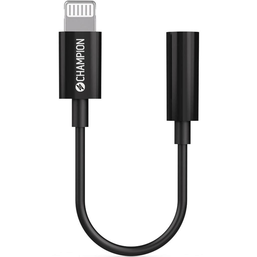 Champion - Adapter Lightning till 3,5mm Svart - A15425