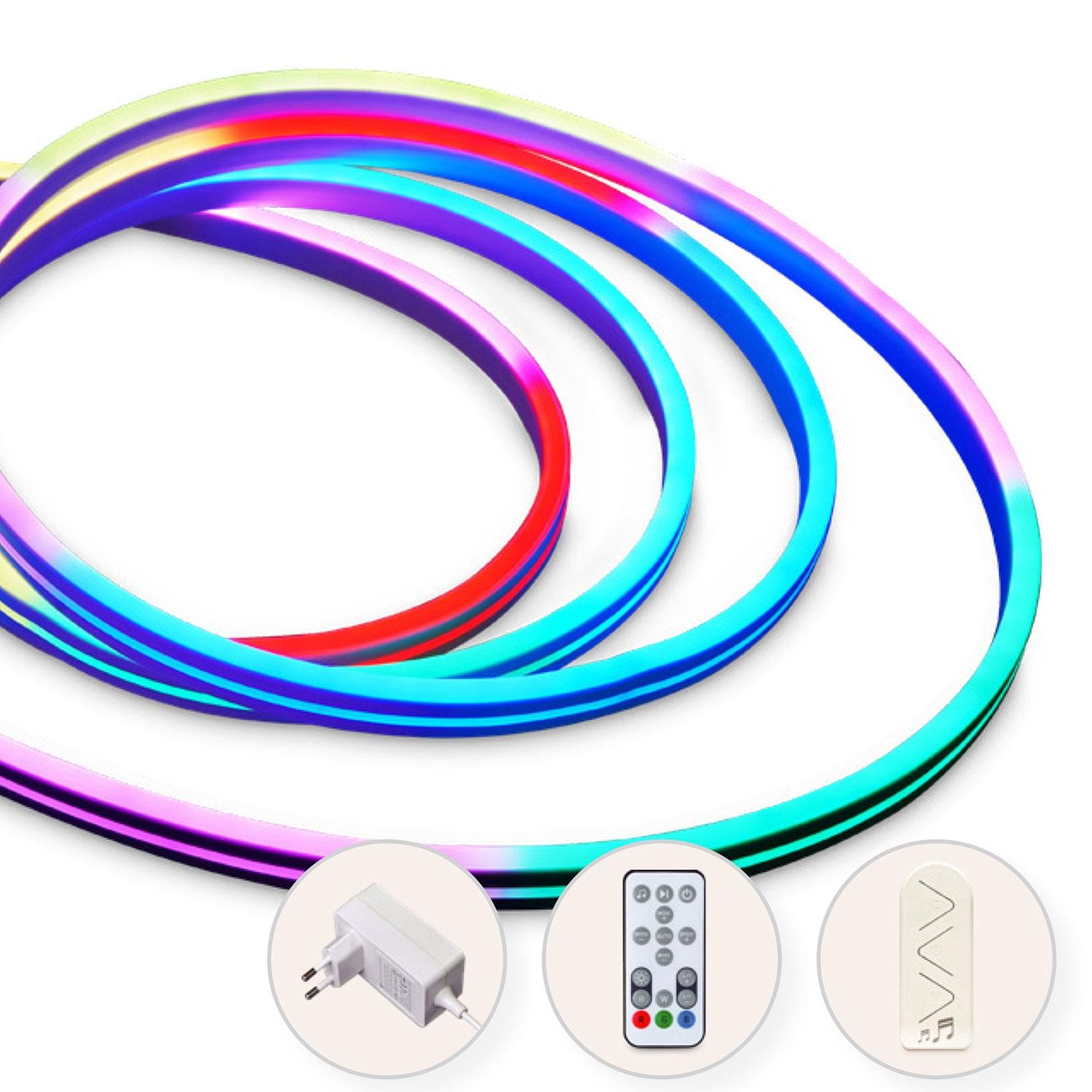 Llitt - Alexandra Ledstrip kit RGBIC Neon IP65 Smart Tuya WiFi 5m - A12406