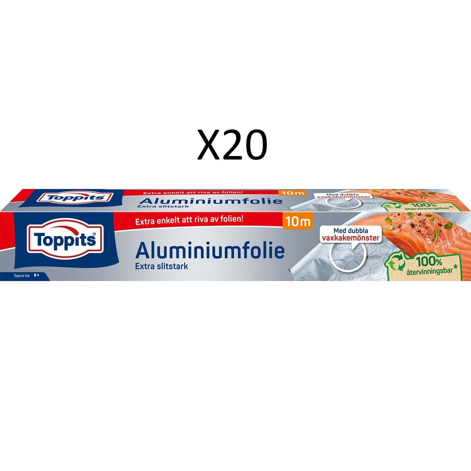 Toppits - Aluminium folie 29cmX10m RECYCLED (Obs 20st DFP) - A12464