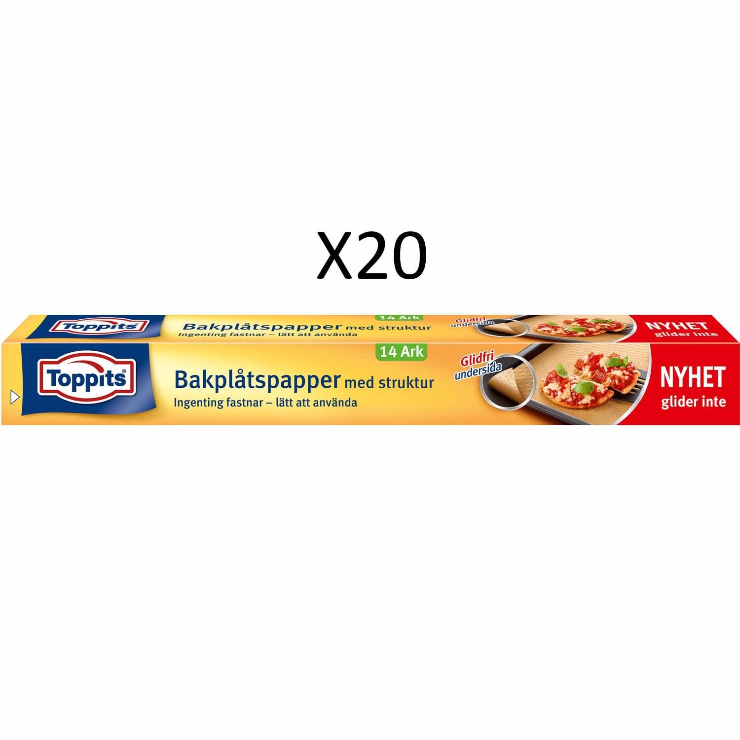 Toppits - Bakplåtspapper Glidfri 14 Ark 20DFP - 91551