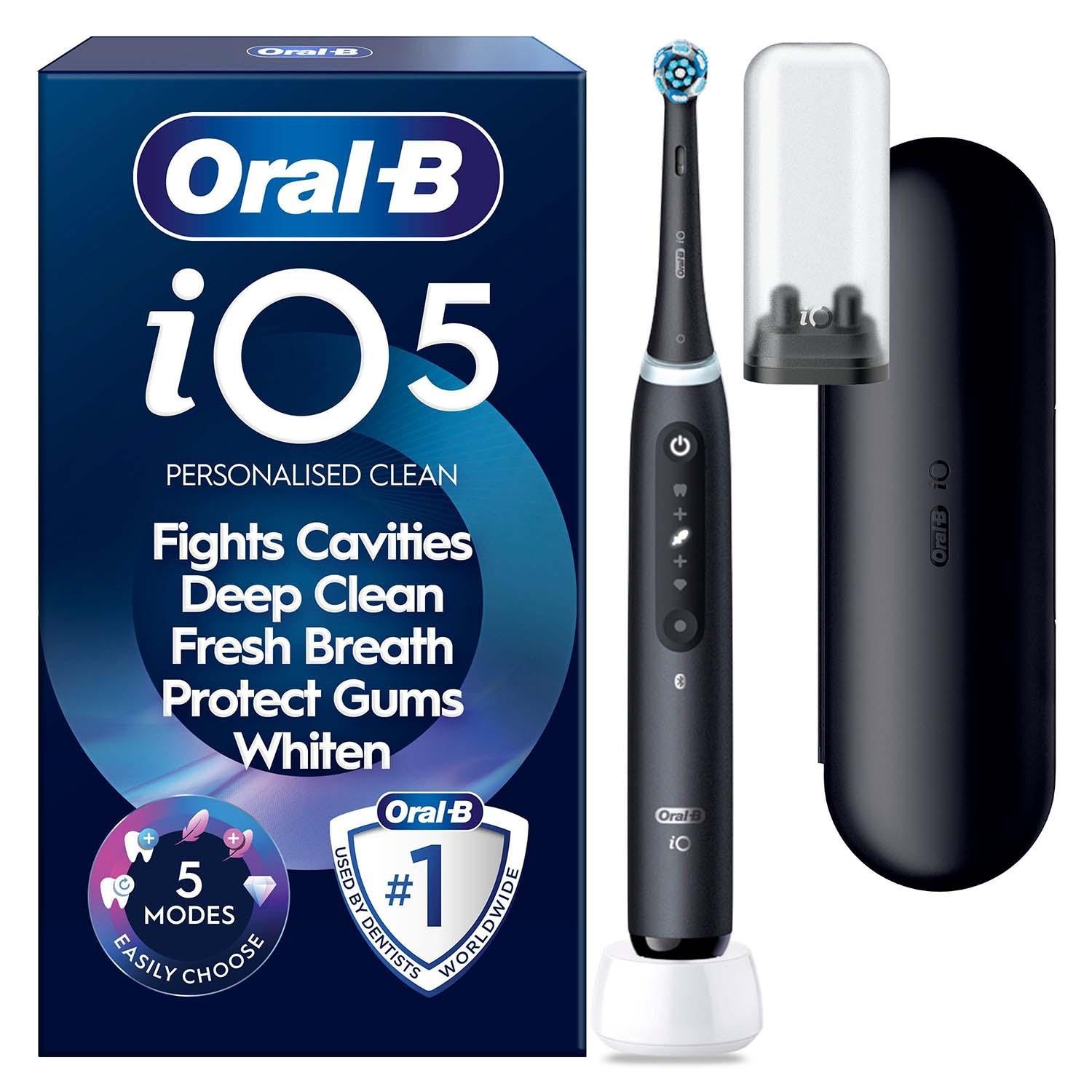 Oral B - Eltandborste iO5 Matt Black Travel Case Ref Holder - A16300