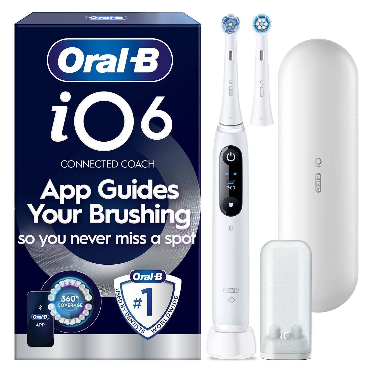 Oral B - Eltandborste iO6 White, 1 Extra Refill - A16304