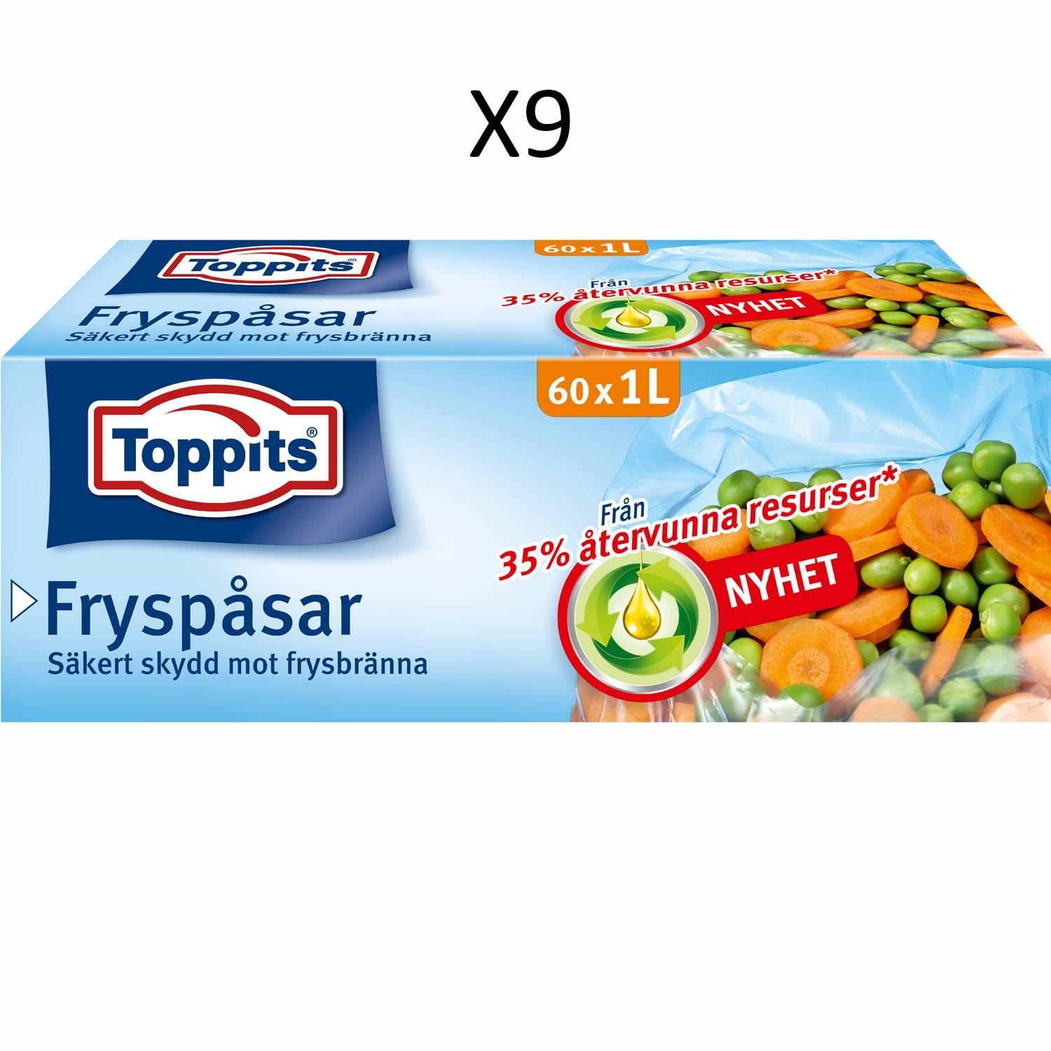 Toppits - Fryspåsar 1L 60st (Obs 9st DFP) - 91679