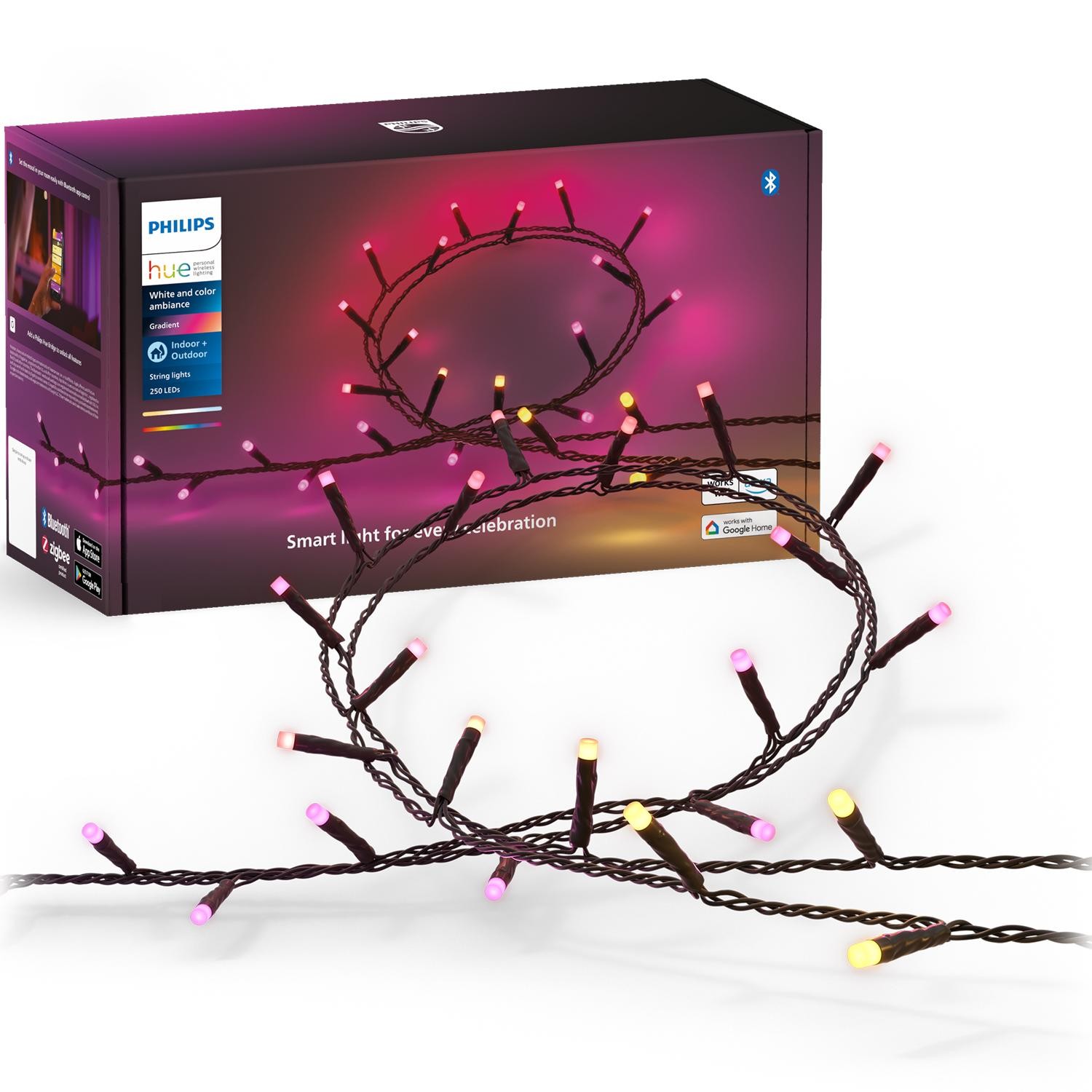 Philips Hue - Festavia ljusslinga Inom-/utomhus 250 LED 20m - A11129