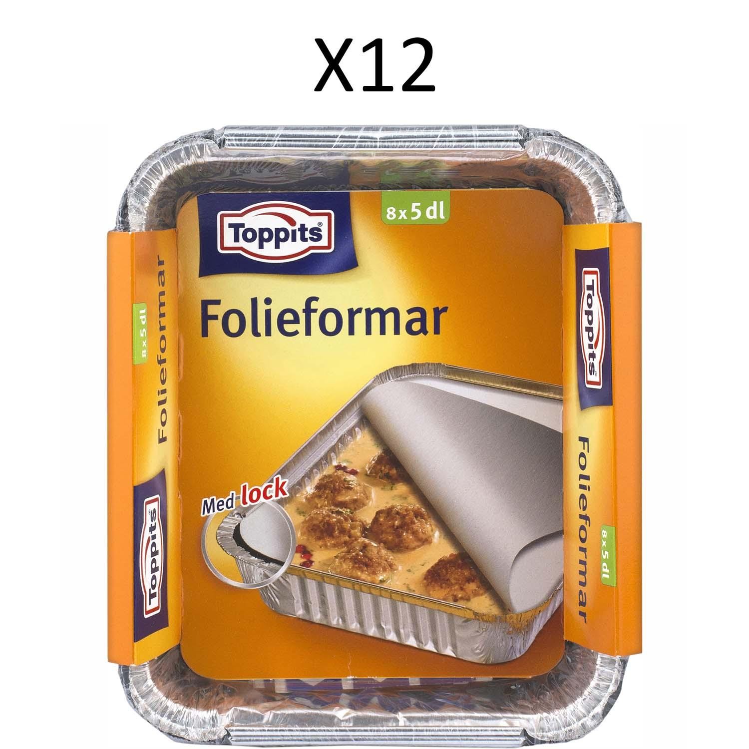 Toppits - Folieformar med Lock 5dl 12st DFP - A13792