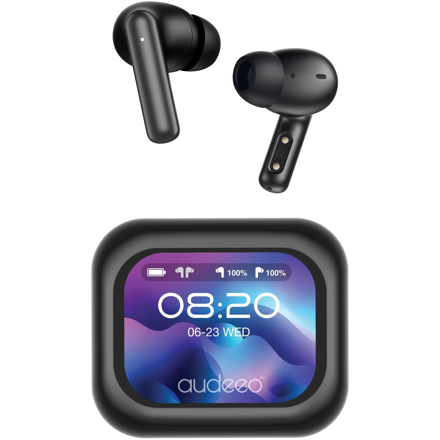 Audeeo - Hörlurar In-Ear TWS ANC ENC Screen Prism Svart - A15985
