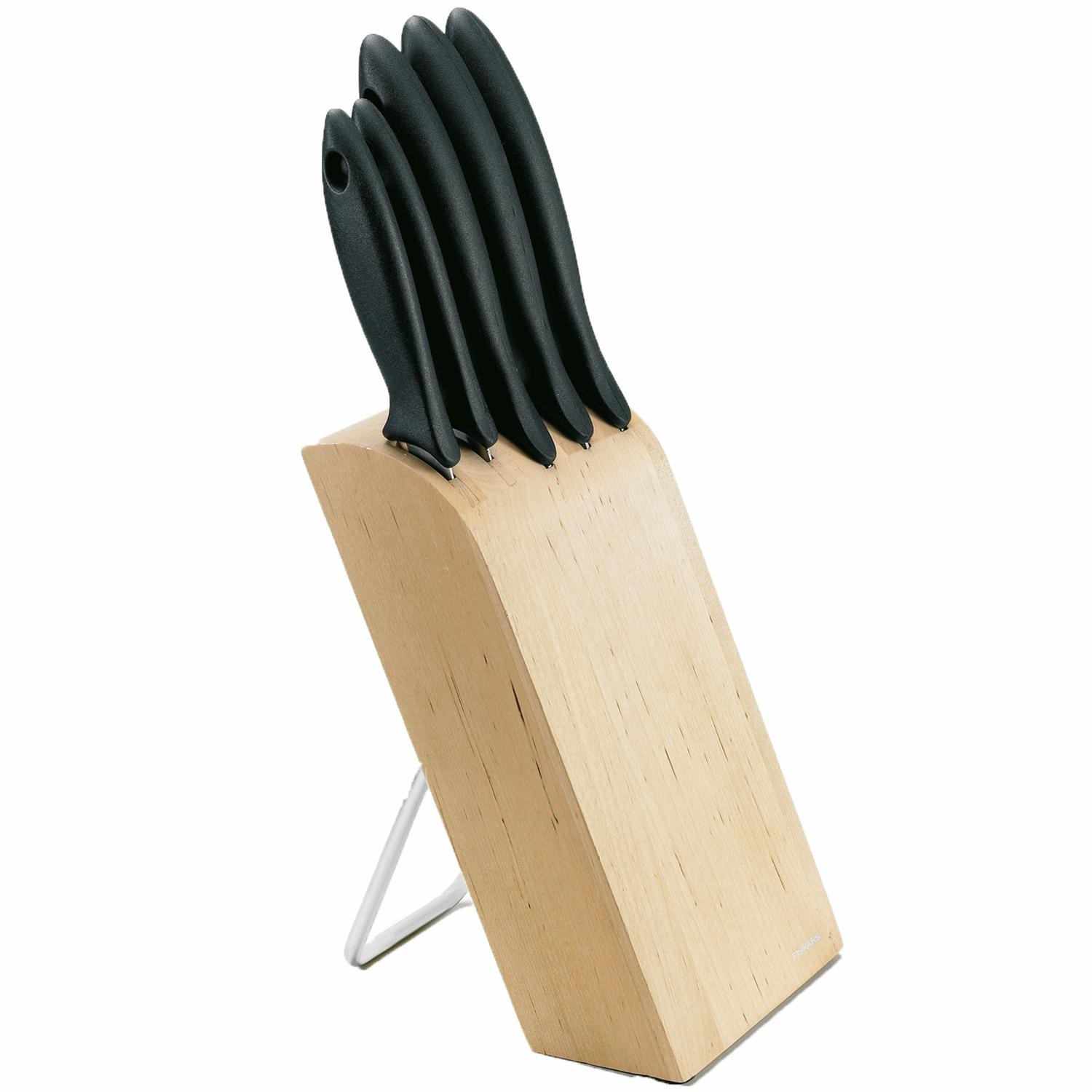 Fiskars - Knivblock med 5 knivar Essential - 1023782