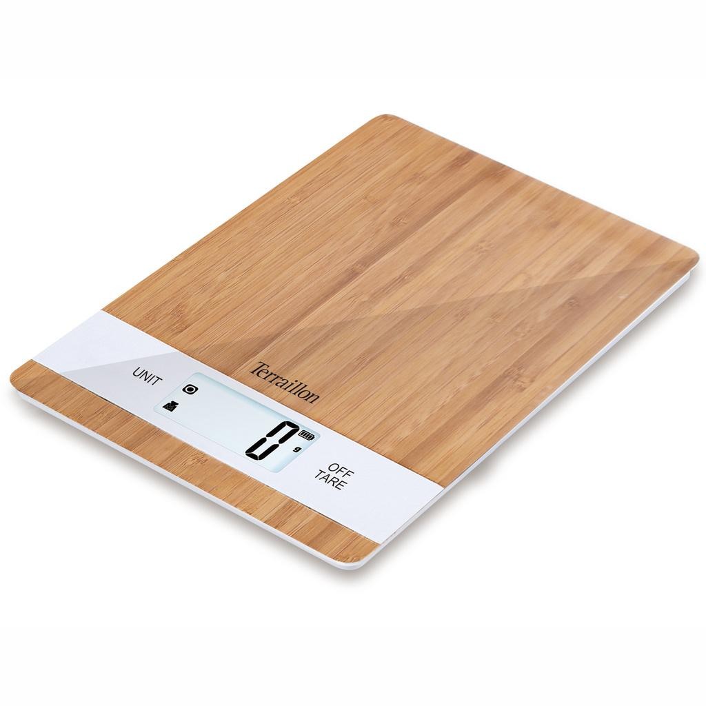 Terraillon - Köksvåg Bamboo Uppladdningsbar, 5 kg - A13470