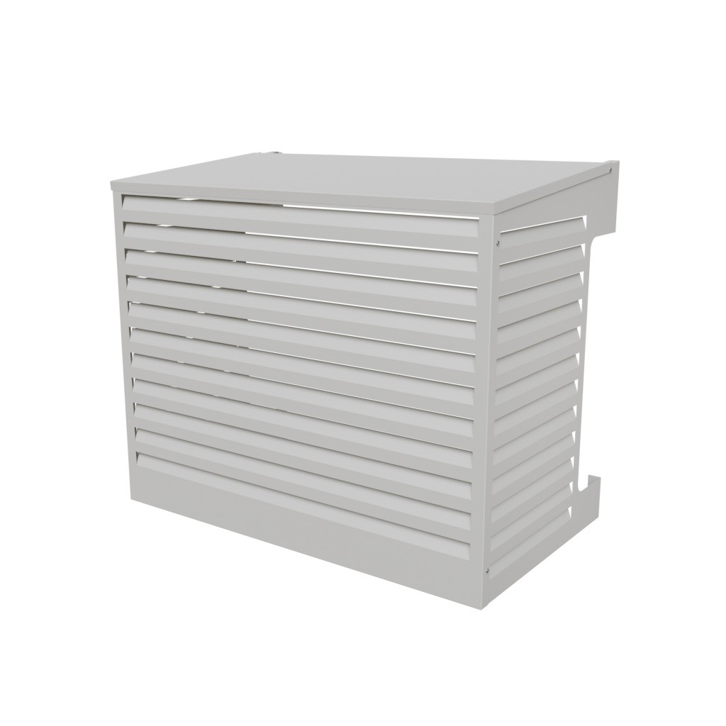 Värmepumpsskydd 1000 Aluminium Vit