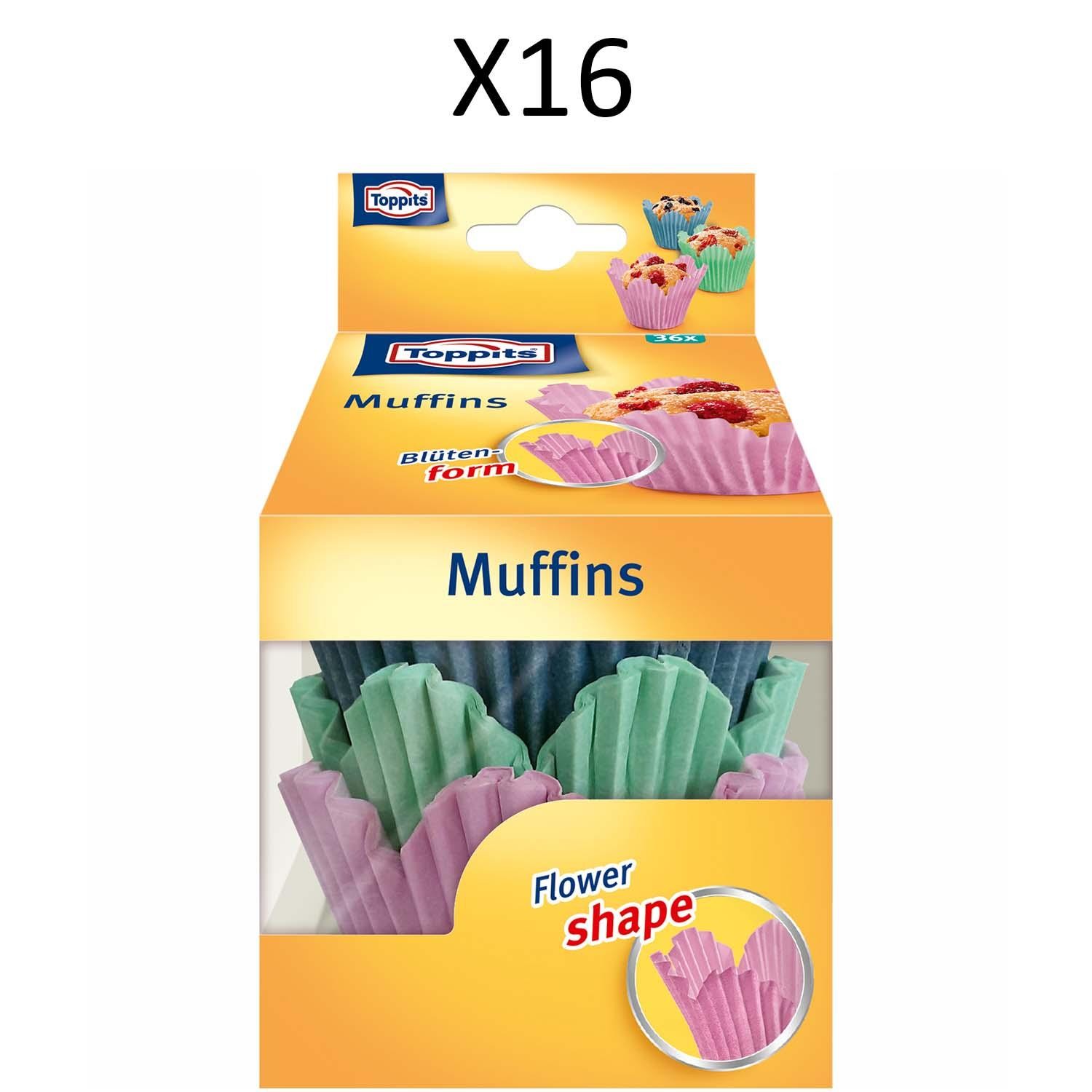 Toppits - Muffinsformar Flower Shape 36-P 16st DFP - A13790