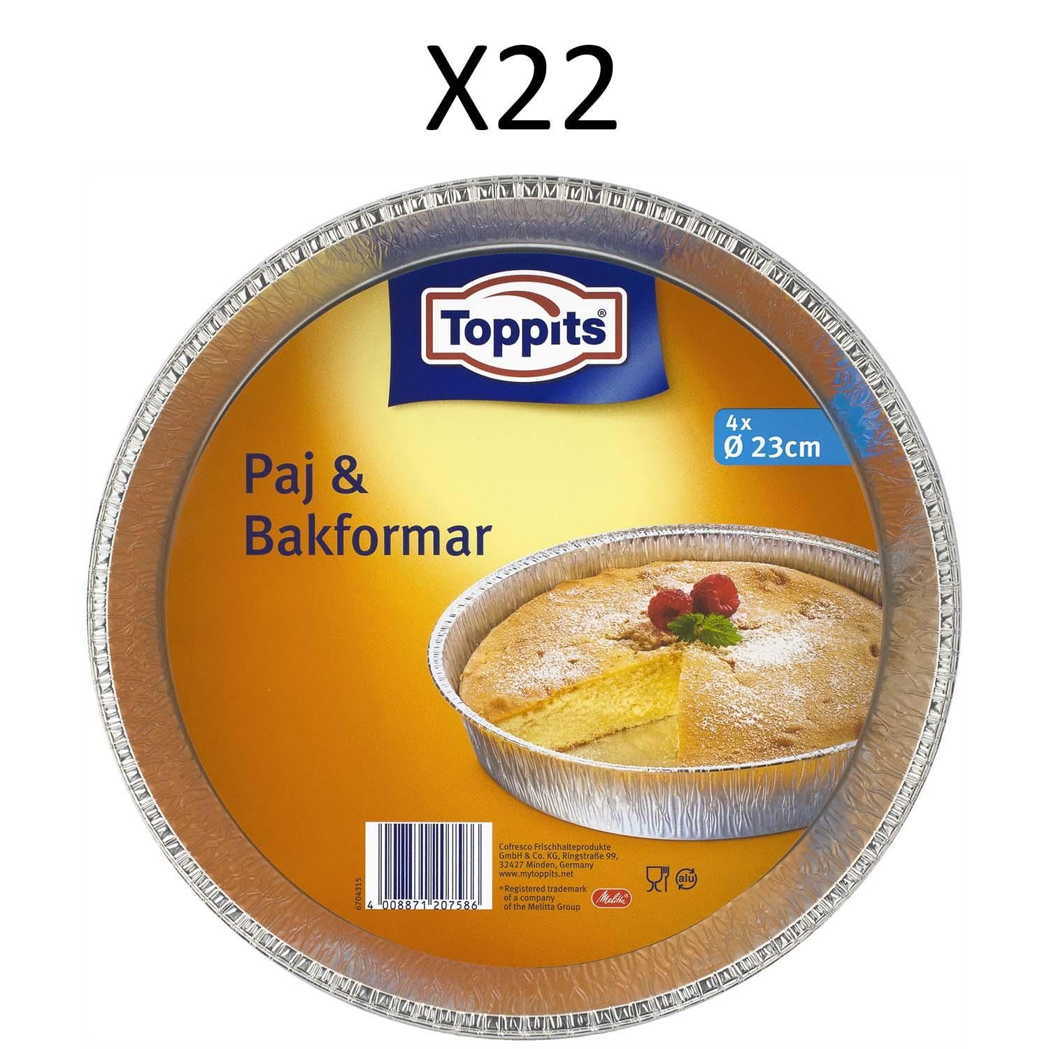 Toppits - Paj & Bakform 23cm rund 22st DFP - A13797