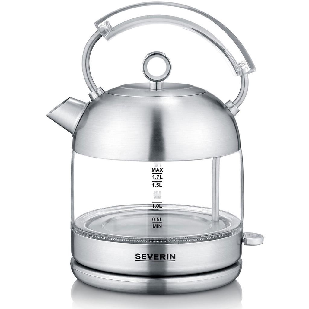 Severin - Vattenkokare 1,7L 2400W Borstat stål/Glas WK3459 - A12745