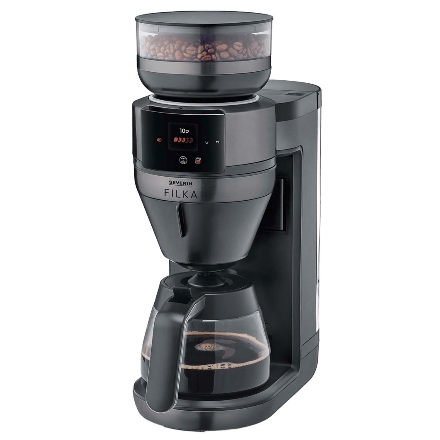 Helautomatisk filterkaffebryggare FILKA 2.0 med glaskanna KA 4854 Dark Inox