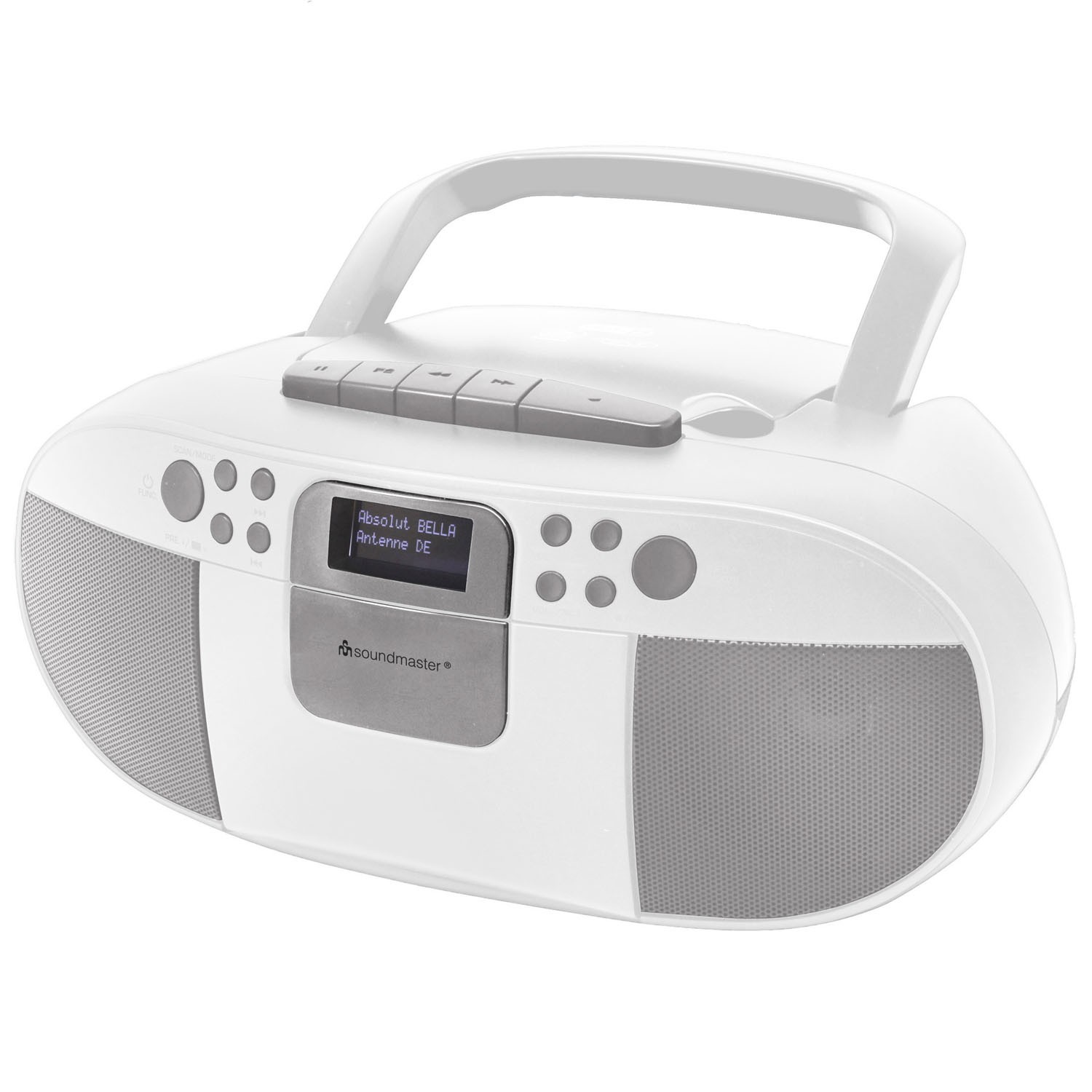 Boombox CD/MP3 DAB+/FM-radio Kassett USB SCD7800WE Vit