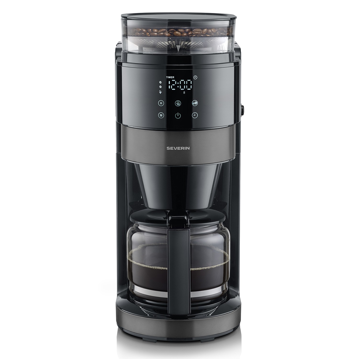 Kaffebryggare med kvarn Dark Inox KA 4830