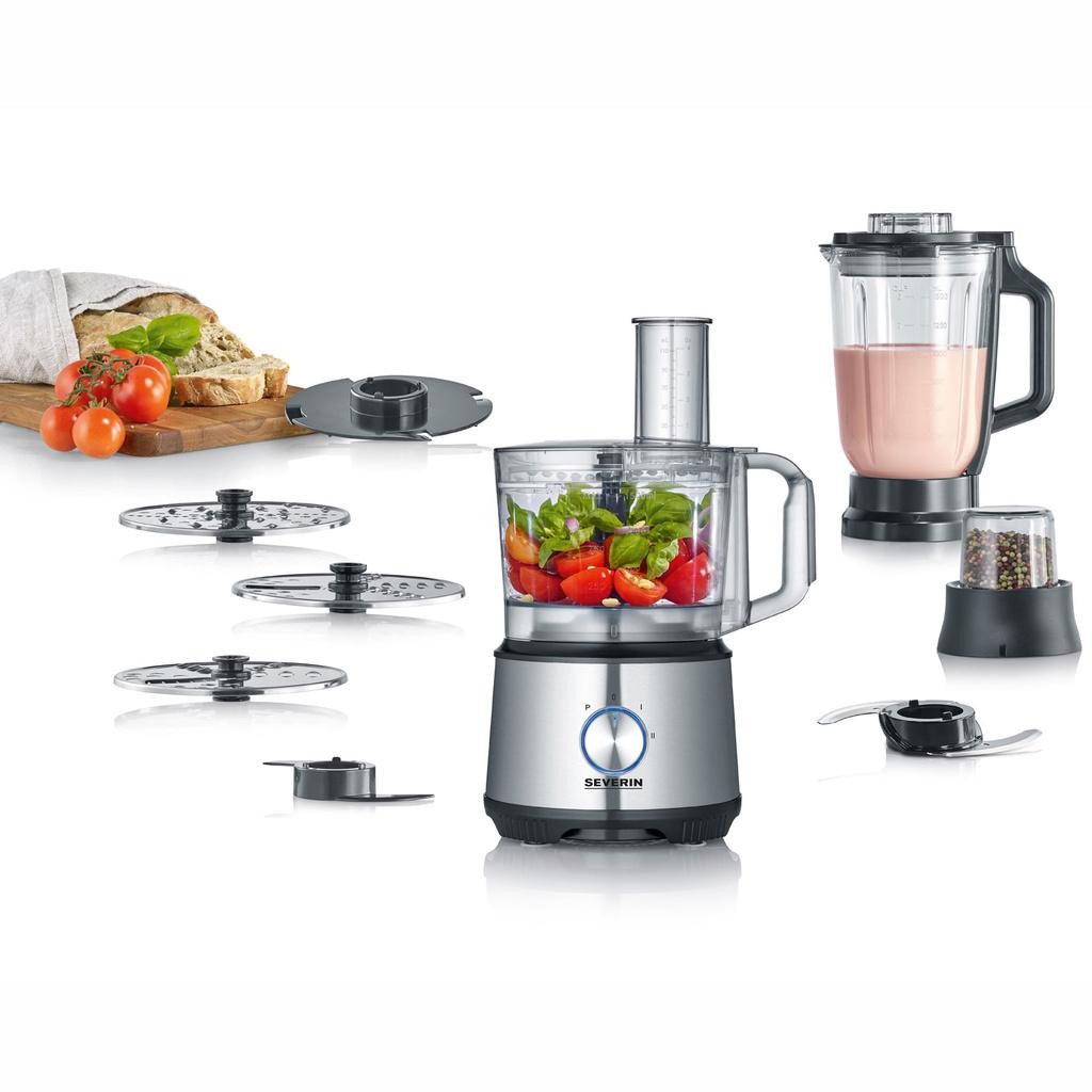 Severin - Matberedare 1200 W Mixer, Bunke, Rivskivor, - 3892000